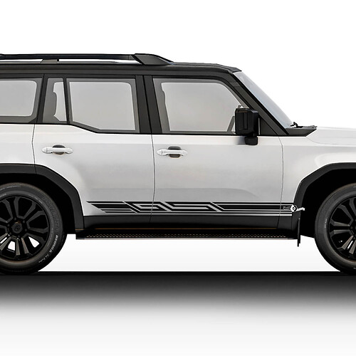 Pegatinas de vinilo a rayas para puertas laterales inferiores de Land Cruiser
