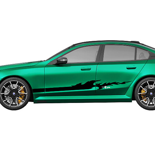 Kit de calcomanías Side Stripes Flame Racing para BMW Serie 5 G60 M5 G90 - SupDec Graphix Vinilos Adhesivos
