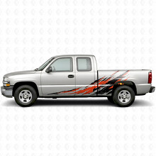 Tiras de vinilo con diseño desgastado para puerta de salpicaduras y lateral de caja para Chevrolet Silverado 1500 GMT800 1999-2007_2