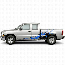 Tiras de vinilo con diseño desgastado para puerta de salpicaduras y lateral de caja para Chevrolet Silverado 1500 GMT800 1999-2007_3