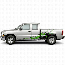 Tiras de vinilo con diseño desgastado para puerta de salpicaduras y lateral de caja para Chevrolet Silverado 1500 GMT800 1999-2007_4