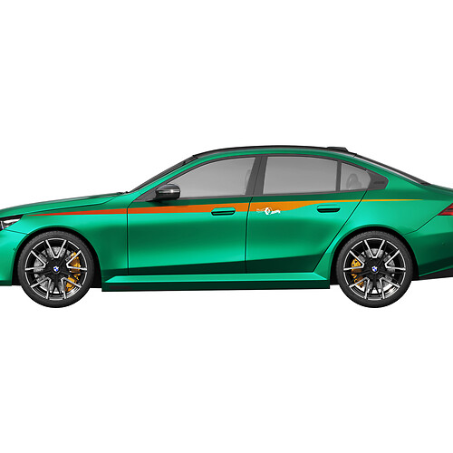 Kit de calcomanías de carreras degradadas de rayas laterales de puertas para BMW Serie 5 G60 M5 G90 - Adhesivos de vinilo SupDec Graphix
