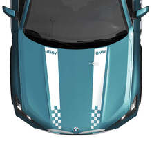 Calcomanía de franjas a cuadros para capó BMW X5 G05 - Vinilo M Performance 2