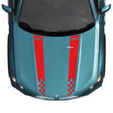 Calcomanía de franjas a cuadros para capó BMW X5 G05 - Vinilo M Performance 3