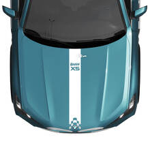 Calcomanía de rayas a cuadros para capó BMW X5 G05 - Vinilo M Performance 3
 2