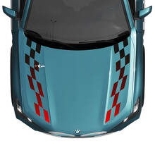 Calcomanía de rayas degradadas a cuadros para capó BMW X5 G05 - Vinilo M Performance
 2