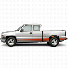 Vinilos finos de acento para puertas y laterales de la caja para Chevrolet Silverado 1500 GMT800 1999-2007_3