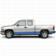 Vinilos finos de acento para puertas y laterales de la caja para Chevrolet Silverado 1500 GMT800 1999-2007_4