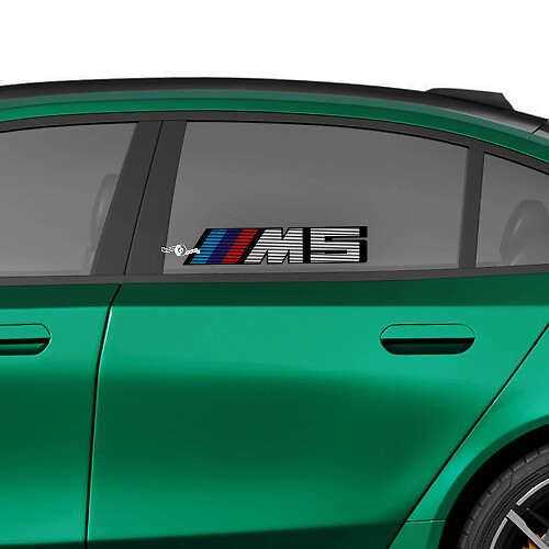 Kit de calcomanías de carreras con logotipo M en 3 colores para BMW Serie 5 G60 M5 G90 2
