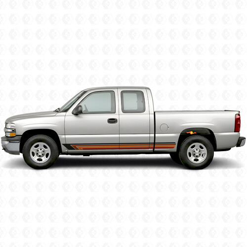 Bandas Vintage de Vinilo para Puerta y Panel del Umbral para Chevrolet Silverado 1500 GMT800 1999-2007