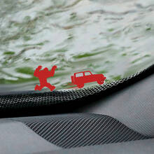 Adhesivo Vinilo Esquina Parabrisas Huevo de Pascua Yeti Bigfoot para Jeep Wrangler_2