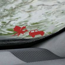 Calcomanía de esquina de huevo de Pascua para parabrisas de Dragon Jeep Wrangler - Gráfico de vinilo personalizado
 2