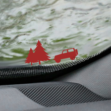 Calcomanía de esquina de huevo de Pascua para parabrisas de Jeep Wrangler de árboles, gráfico de vinilo personalizado
 2