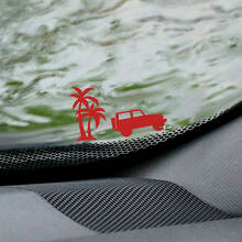 Juego de Adhesivos de Vinilo con Huevo de Pascua en la Esquina del Parabrisas con Palmeras para Jeep Wrangler_2