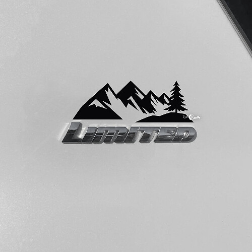 Calcomanía de vinilo para área de placa Mountains Limited para Toyota 4Runner_1
