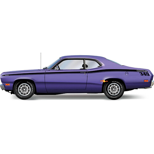 1973 1974 Plymouth Duster Twister 340 kit de calcomanías de rayas laterales vinilo gráfico pegatina Mopar
