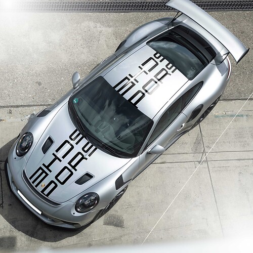 Etiqueta engomada lateral del logotipo del capó y del techo de la Copa Porsche 911 Carrera Race
