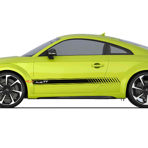 Audi TT Racing Franjas laterales intermitentes Pegatina con logo