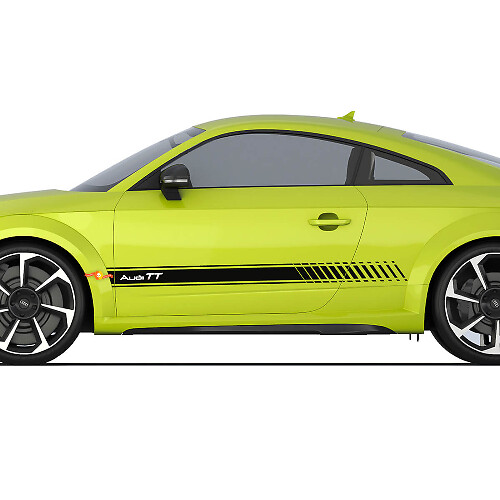 Audi TT Racing Strobe Puerta lateral Rayas Calcomanía Logo Pegatinas 2
