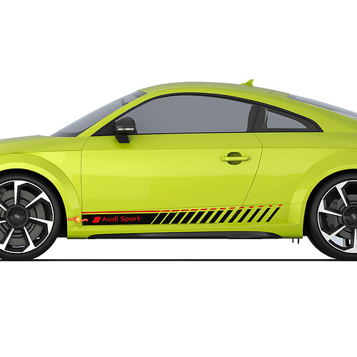 Audi TT RS Racing Strobe Puerta lateral Rayas Calcomanía Logo Pegatinas
