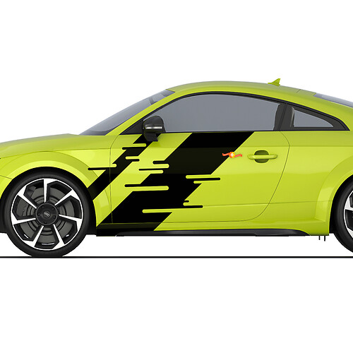 Audi TT Hash Racing Stripe Puerta lateral Rayas Calcomanía Logo Pegatinas
