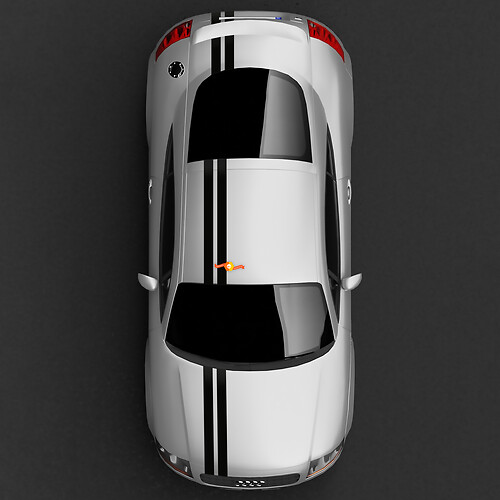 Audi TT Double Stripes Racing Hood Techo Tronco Calcomanía Logo Pegatinas
