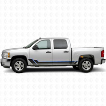 Tiras de vinilo de contorno angular para puertas y paneles de zócalo para Chevrolet Silverado 1500 GMT900 2007-2013_3