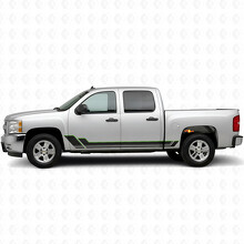 Tiras de vinilo de contorno angular para puertas y paneles de zócalo para Chevrolet Silverado 1500 GMT900 2007-2013_4