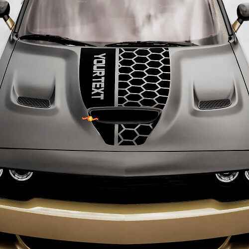 Vinilo Decorativo Personalizado de Capó Estilo Panal para Dodge Challenger o Charger
