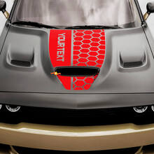 Vinilo Decorativo Personalizado de Capó Estilo Panal para Dodge Challenger o Charger_2