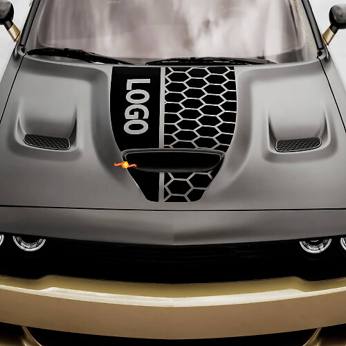 Capó Dodge Hemi Challenger o Charger Hemi Vinilo Calcomanía de Carreras
_1