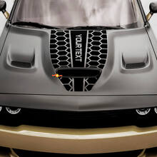 Vinilo adhesivo de capó estilo panal personalizado para Dodge Challenger o Charger_2