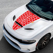 Vinilo adhesivo de capó estilo panal personalizado para Dodge Challenger o Charger_3