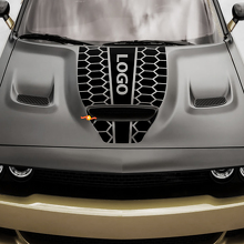 Vinilo adhesivo de rayas personalizadas estilo panal para capó para Dodge Challenger o Charger_2