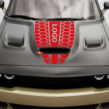 Vinilo adhesivo de rayas personalizadas estilo panal para capó para Dodge Challenger o Charger_4