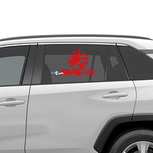 Etiqueta gráfica de vinilo con diseño de dragón Rav4 para ventana lateral, compatible con Toyota RAV4
 2