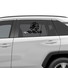 Etiqueta gráfica de vinilo con diseño de dragón Rav4 para ventana lateral, compatible con Toyota RAV4
 3