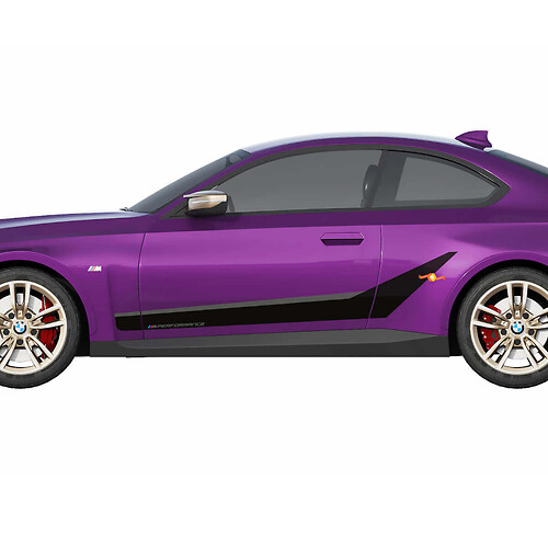 BMW M240 G42 Side M Performance Stripes Calcomanía de vinilo
