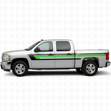 Tiras de vinilo retro superiores para línea de cinturón de puerta y panel lateral para Chevrolet Silverado 1500 GMT900 2007-2013_3