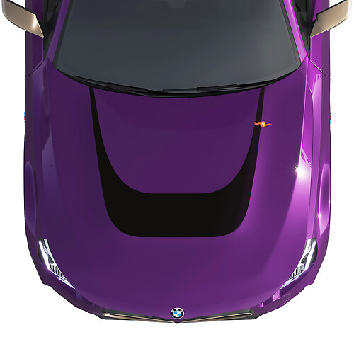 BMW M240 G42 Hood M Performance Stripes Calcomanía de vinilo
