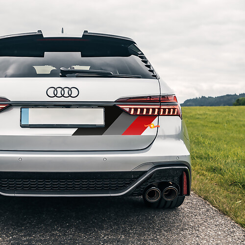 Calcomanías de vinilo con rayas traseras Audi Motorsport RS Pegatinas gráficas
