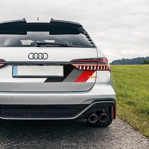 Calcomanías de vinilo para franjas laterales traseras de estilo deportivo para modelos Audi RS