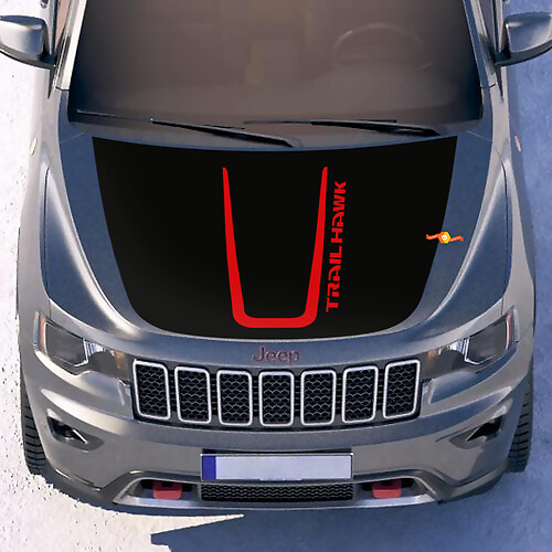 Jeep Cherokee TrackHawk Hood Graphics Wrap Calcomanía Pegatina
