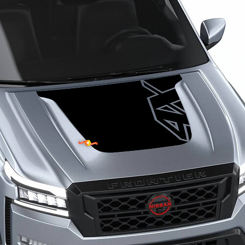 Calcomanía de vinilo para capó Nissan Frontier 4X Pro-4x, calcomanías gráficas opacas todoterreno
