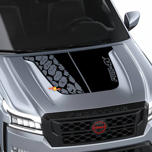 Calcomanía para capó Nissan Frontier 4X Pro-4x, calcomanías gráficas opacas de vinilo con pista de neumáticos
