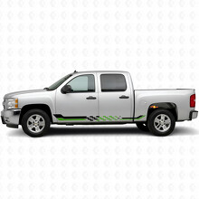 Rayas de Vinilo a Cuadros para Puerta y Panel Lateral para Chevrolet Silverado 1500 GMT900 2007-2013_4