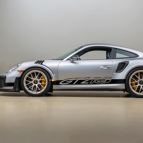 Kit de calcomanías de vinilo con franjas laterales GT2 RS para Porsche 991