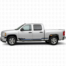 Tiras de vinilo paralelas para puerta y paneles laterales para Chevrolet Silverado 1500 GMT900 2007-2013_3