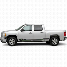 Tiras de vinilo paralelas para puerta y paneles laterales para Chevrolet Silverado 1500 GMT900 2007-2013_4