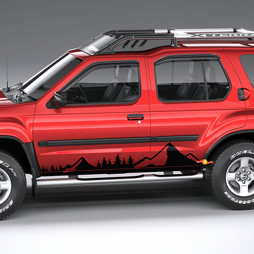 Side Mountains Nissan Xterra Graphics Vinilo Pegatinas Calcomanías 1
